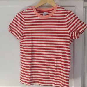 Size 4 tee shirt &OtherStories red striped